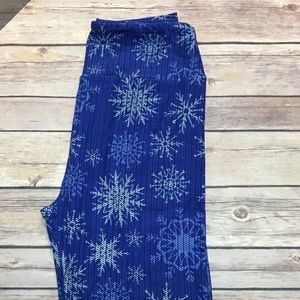 LuLaRoe OS Snowflake Leggings